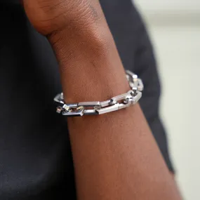 10MM Chunky Bracelet - Silver