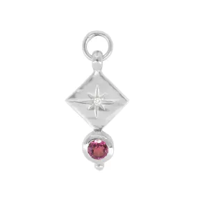 Ara Rhodolite Silver Charm