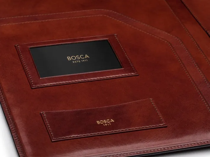 Bosca Old Leather Classic All Leather Pad Cover 8.5 X 11