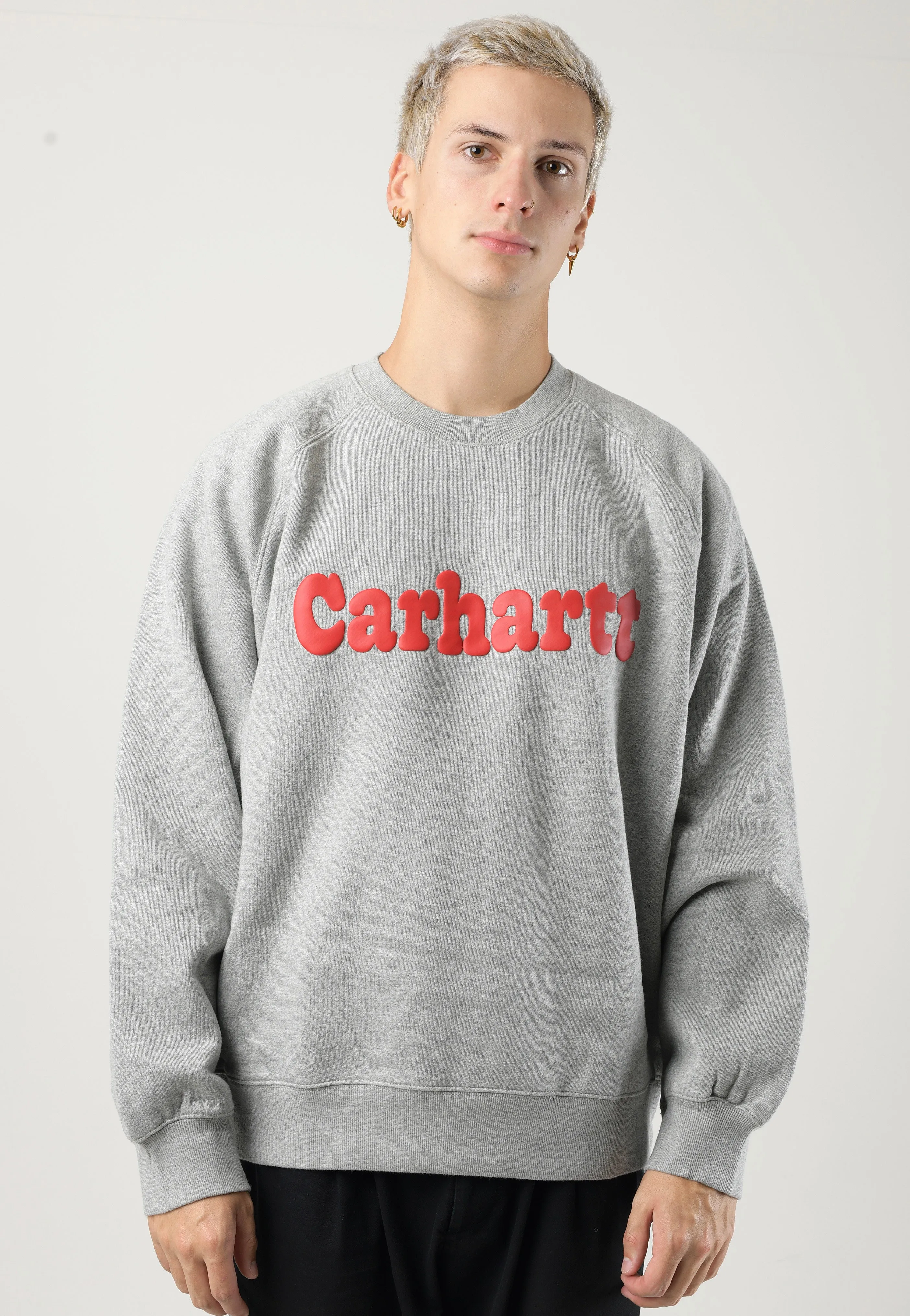 Carhartt WIP - Bubbles Grey Heather/Cherry - Sweater