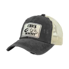 Chick Magnet Vintage Distressed Trucker Adult Hat