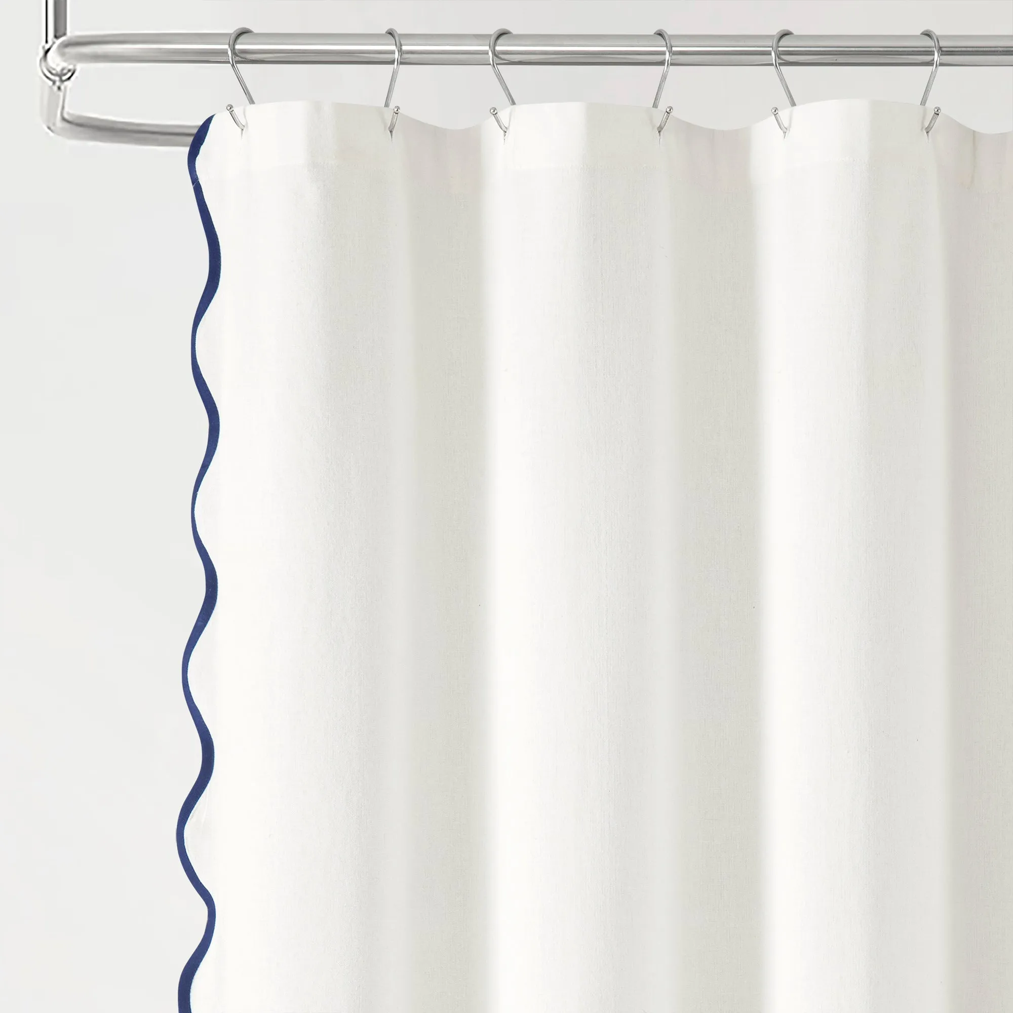 Coastal Chic Scallop Edge Shower Curtain