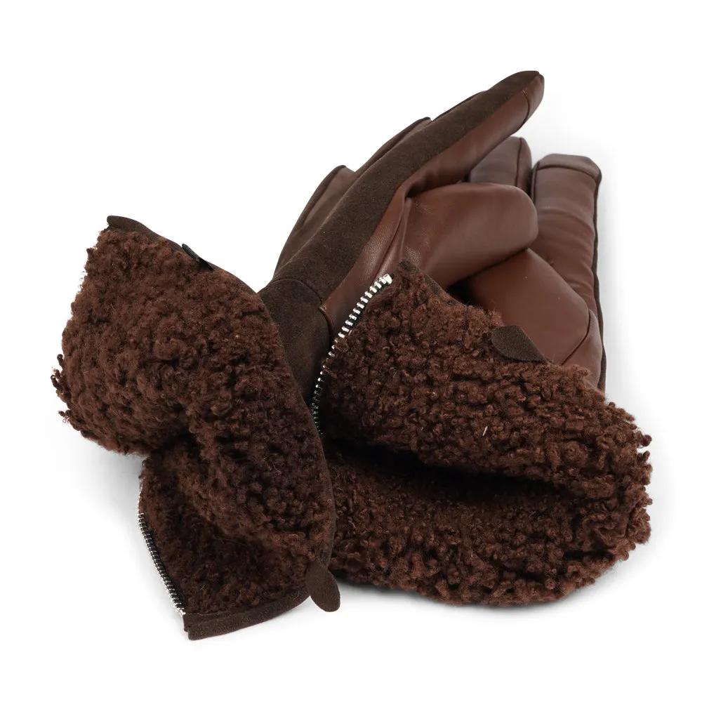 Cremona - Elegant Zip Gloves with Shearling