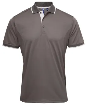 Dark Grey/Silver - Contrast Coolchecker polo