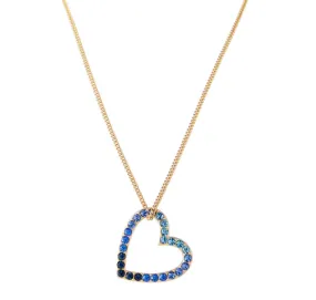 Fairley Blue Ombre Heart Necklace