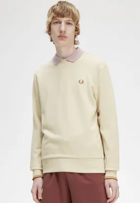 Fred Perry - Crew Neck Oatmeal - Sweater