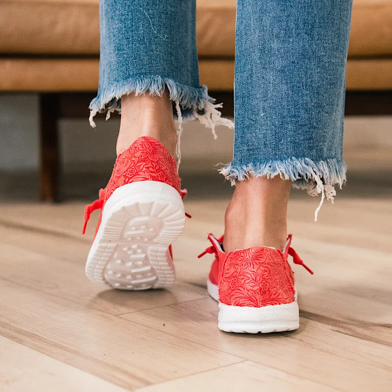 Gypsy Jazz Stella Slip on Sneakers - Coral FINAL SALE