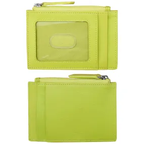 ILI NEW YORK 7416 ZIP ID CARD CASE PEAR