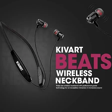 Kivart Beats Neckband | 10mm Graphene Drivers | 80 Hours Playtime