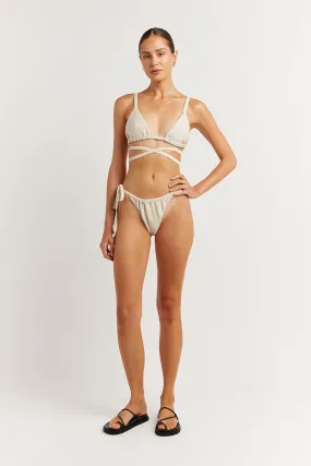 LOLA CREAM STRING BIKINI BOTTOM