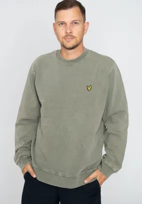 Lyle & Scott - Washed Mock Neck Olive - Sweater