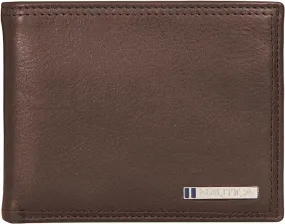 Nautica Men's Classic Leather Bifold RFID Wallet