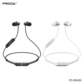 PRODA PD-BN400 YUTON SERIES WIRELESS SPORT EARPHONE, NECKBAND WIRELESS EARPHONE, BLUETOOTH NECKBAND EARPHONE, SPORT WIRELESS EARPHONE FOR APPLE, ANDROID, NECKBAND WITH NOICE CANCELLATION