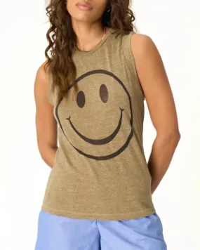 Project Social Tee Smiley Tank (Army Green)