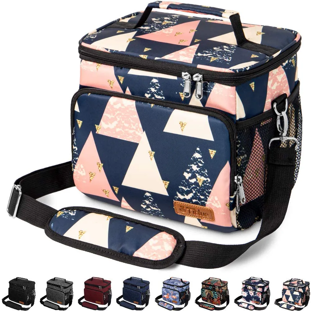 Reusable Lunch Box for Office Work School Picnic Beach - Leakproof Cooler Tote Bag Freezable Lunch Bag with Adjustable Shoulder Strap