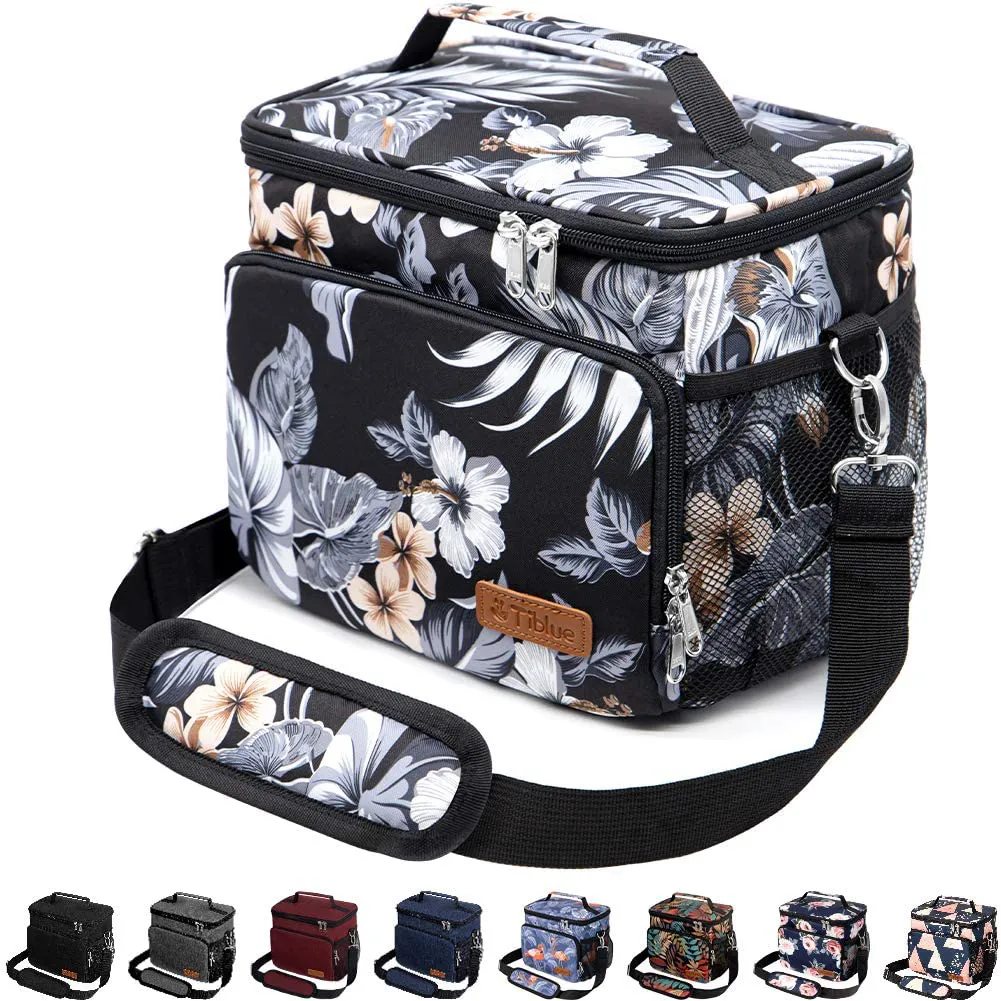 Reusable Lunch Box for Office Work School Picnic Beach - Leakproof Cooler Tote Bag Freezable Lunch Bag with Adjustable Shoulder Strap