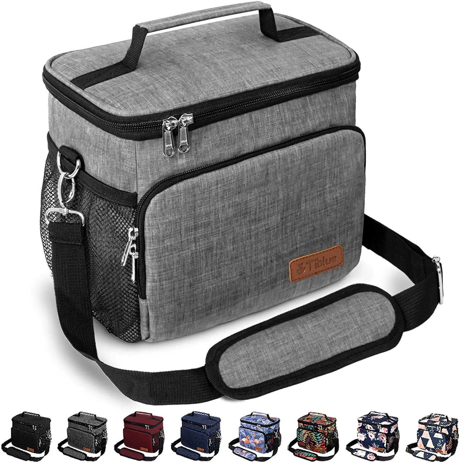 Reusable Lunch Box for Office Work School Picnic Beach - Leakproof Cooler Tote Bag Freezable Lunch Bag with Adjustable Shoulder Strap