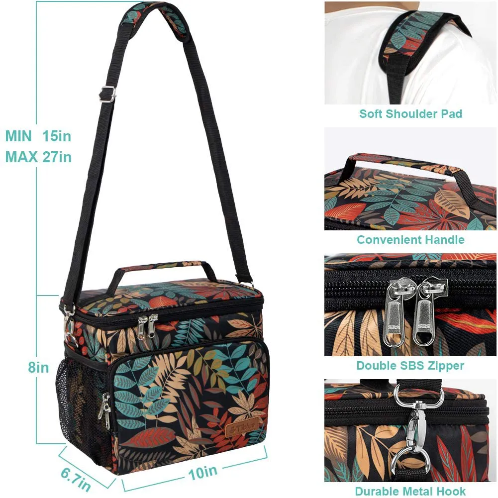 Reusable Lunch Box for Office Work School Picnic Beach - Leakproof Cooler Tote Bag Freezable Lunch Bag with Adjustable Shoulder Strap