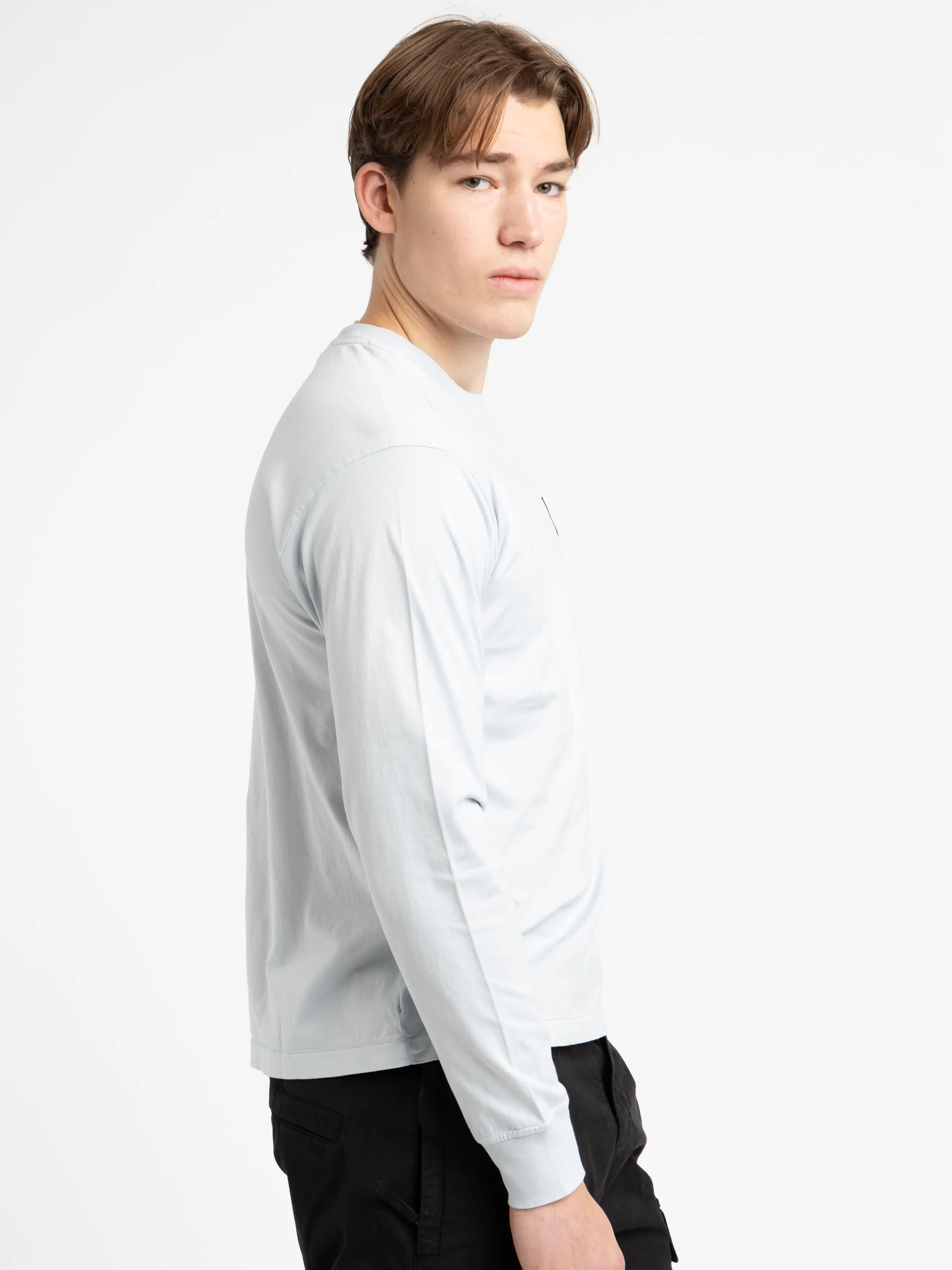 Sky Blue Long-Sleeve Cotton Shirt