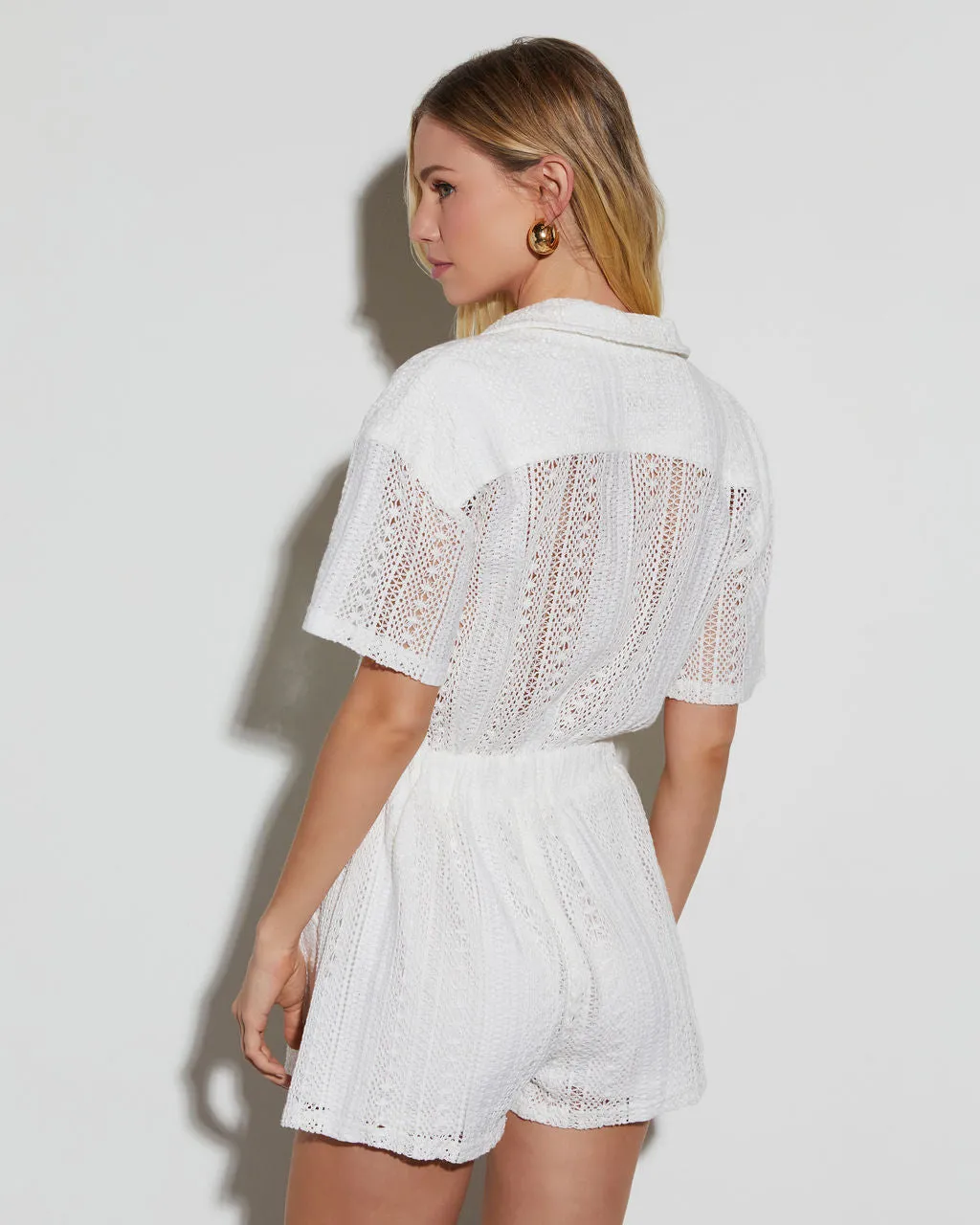 Tamara Crochet Pocketed Romper