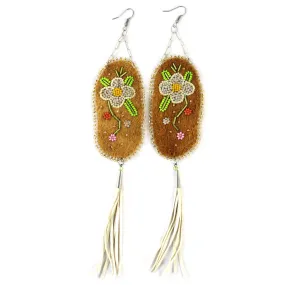 Tammy Wood Beaded Floral Earrings