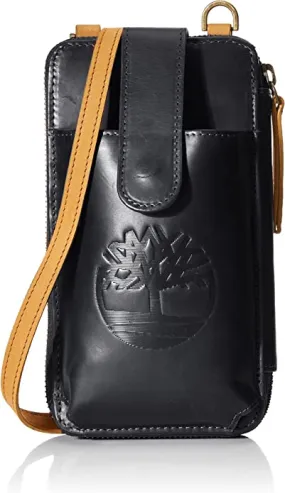 Timberland Women's Leather Pebble North South Crossbody Wallet Bag