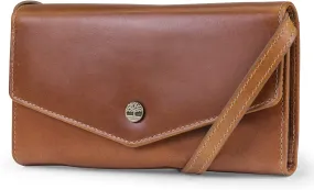 Timberland Women's RFID Leather Wallet Phone Bag with Detachable Crossbody Strap