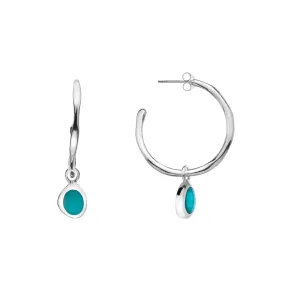 Turquoise Rockpool Hoops