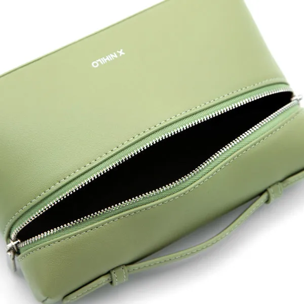 X Nihilo Number 2 Top Handle Leather Crossbody Bag Juniper Green